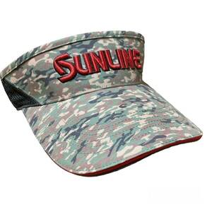 【新品未使用】SUNLINE サンバイザー 迷彩 フリー　フィッシング　エギング　ジギング　アウトドア