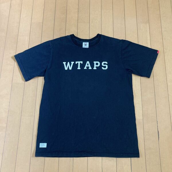 【良品】WTAPS ロゴプリント Tシャツ ブラックXLTシャツ 半袖Tシャツ ブラック 半袖 