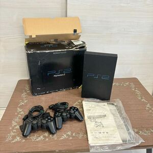 SONY PlayStation 2 プレイステーション2 ミッドナイト・ブラック SCPH-50000NB◆動作未確認◆外箱、取扱説明書付き