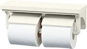 LIXIL(リクシル) INAX トイレ用 棚付2連紙巻器 オフホワイト CF-AA64/BN