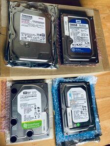 3.5インチHDD、4台です。記録消去済み。