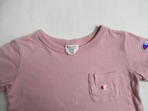 BF656【Champion・チャンピオン】ロゴ刺繍　半袖　Ｔシャツ　女児　淡赤茶　100_画像2