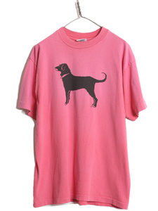 90s USA製 The Black Dog ドッグ イラスト プリント Tシャツ メンズ XL / 古着 90年代 オールド アニマル 犬 ヘビーウェイト 大きいサイズ