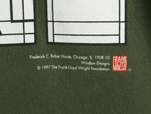 90s ★ フランクロイドライト アート イラスト プリント Tシャツ メンズ L / 90年代 FRANK LLOYD WRIGHT オフィシャル 建築家 グラフィック_画像4