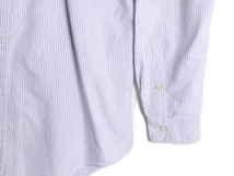 90s ラルフローレン オックスフォード ストライプ 長袖 ボタンダウン シャツ メンズ L 程/ 90年代 オールド ポロ 長袖シャツ ワイシャツ BD_画像3