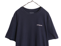 USA製 パタゴニア 両面 プリント 半袖 Tシャツ メンズ L / 古着 Patagonia アウトドア P-6 バックプリント ボックスロゴ クルーネック 紺_画像2
