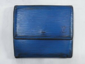 LouisVuitton ルイ・ヴィトン 財布 エピ ポルトモネ・ビエカルトクレディ トレド・ブルー M63485 製番不鮮明 中古品