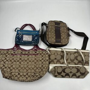 1スタ〜★まとめ売り16点★COACH コーチ バッグ ジャンク扱い 傷み汚れ大 シグネチャー ショルダーバッグ ハンドバッグ トートバッグの画像3