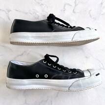 CONVERSE JACK PURCELL ジャックパーセル 本革 リアルレザー 黒色ブラック US9 27.5cm カスタム仕様 Vibram ビブラムソール メンズ 靴_画像4