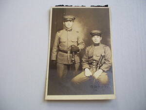 古い写真1枚 軍人の肖像写真 戦前 平壌 ハマタ写真場
