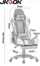 中古品☆JKOOK / ジェーコック　ゲーミングチェアGE04　オットマン付き　デスクチェア　PUレザー　リクライニング　_画像10