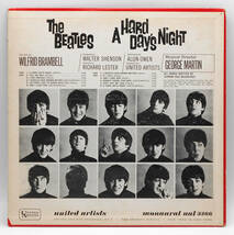 ★US ORIG MONO LP★BEATLES/A Hard Day's Night 1964年 初回黒ラベル 高音圧 ミスクレジット表記 初期ジャケ&ラベル 米国独自企画サントラ_画像2