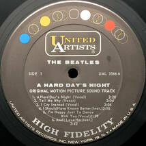★US ORIG MONO LP★BEATLES/A Hard Day's Night 1964年 初回黒ラベル 高音圧 ミスクレジット表記 初期ジャケ&ラベル 米国独自企画サントラ_画像3