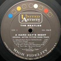 ★US ORIG MONO LP★BEATLES/A Hard Day's Night 1964年 初回黒ラベル 高音圧 ミスクレジット表記 初期ジャケ&ラベル 米国独自企画サントラ_画像4