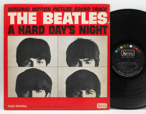 ★US ORIG MONO LP★BEATLES/A Hard Day's Night 1964年 初回黒ラベル 高音圧 ミスクレジット表記 初期ジャケ&ラベル 米国独自企画サントラ