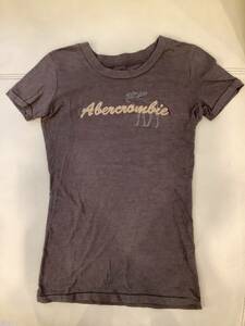 美品【Abercrombie&Fitch/アバクロンビー＆フィッチ】半袖Tシャツ/XS★ブラウン★レディース★USED