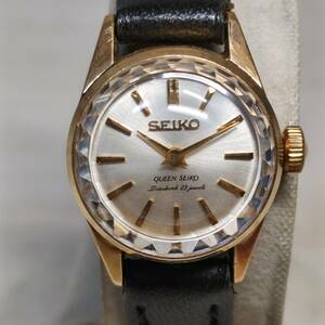 ●【YH-8802】中古品 SEIKO セイコー QUEEN SEIKO クイーンセイコー 手巻き 稼働品 ベルト社外 【レタパ可】