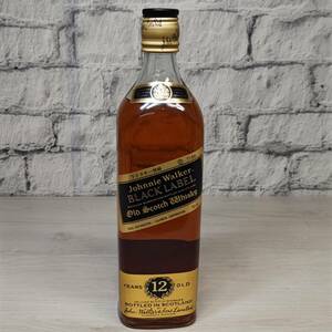 【YH-9034】未開栓 Johnnie Walker ジョニーウォーカー 12年 黒ラベル 金キャップ ウイスキー 特級 箱無 750ml 43%