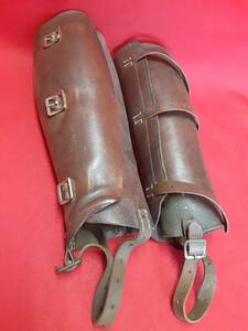 [ boat ] Japan land army .. leather legs .3 buckle leather legs .... -ply . leather made 3 buckle gate ru Japan army large Japan . country land army .. goods that time thing genuine article 