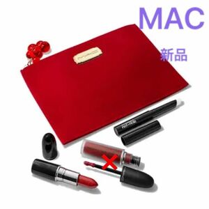 MAC◆マック キス & ボウ リップ キット : レッド 定価7,700円◆マッククリスマスコフレ 2022