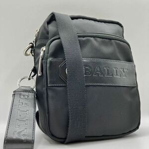 [ современная модель / превосходный товар ]1 иен BALLY Bally сумка на плечо sakoshu корпус Cross Logo нейлон кожа натуральная кожа мужской бизнес черный 
