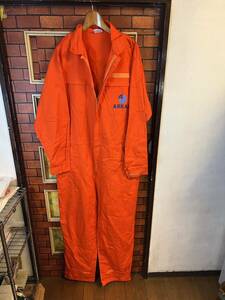  coveralls coverall all-in-one engineer mechanism nik orange series XL big size French Work outdoor 1 jpy start euro old clothes 