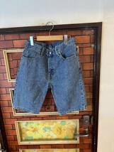 デニムパンツ ハーフ 短パン ショート　防水系　リーバイス505 32インチ アメリカ古着　アウトドア Levis リーバイス　_画像1