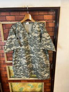 dokta- shirt teji duck Citizen soldier short sleeves camouflage made in NEWYORK size M 1 jpy start Work largish America old clothes 