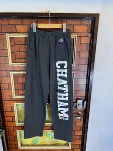 トレパン スエットパンツ champion チャンピオン　グレー系 CHATHAM サイズ S ウエストゴム　アウトドア　紐無し　アメリカ古着