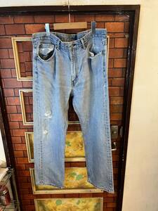 デニムパンツ ジーンズ リーバイス Levis ジーパン Gパン ダメージ　ウエスト約98 グランジ　ロック　アメリカ古着　505系　タグ無し