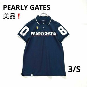 美品★パーリーゲイツ　3/S 半袖ポロシャツ　30周年　ネイビー　ロゴ　PEARLY GATES