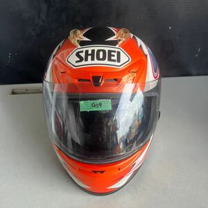 X G59 100サイズ発送　中古　現状品　SHOEI フルフェイスヘルメット ショウエイ YF DESIGN X-8RS Mサイズ