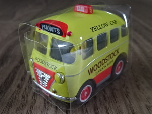 チョロQ ピーナッツ スヌーピー ウッドストック タクシー CHORO Q SNOOPY PEANUTS WOODSTOCK YELLOW CAB TAXI Toy Car Miniature Figure