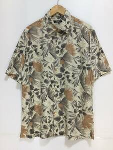 ALFANI シルクシャツ アロハシャツ ハワイアン シルク半袖シャツ メンズM 良品綺麗 