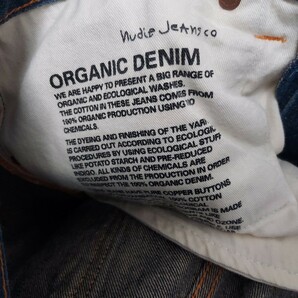 【正規品】ヌーディージーンズ NUDIE JEANS メンズ タイト ストレート デニム パンツW32 SLIM JIM Aged Organic Dry イタリア製の画像8