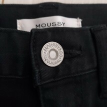 MOUSSY マウジーHIGH WAIST EMOTION FLAREブラックデニムパンツ/25_画像8