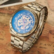 TK105:【定価55800円】１円スタート メンズ 腕時計 レトロ 革 ビジネス アンティーク_画像5