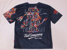 定価:5.390-円 size[XL:44] テッドマン 速乾性 シルキードライ-Tシャツ プリント『LUCKY RED DEVIL』color[紺:NAVY] 正規新品 by エフ商会_画像8