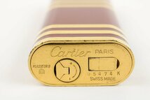 Cartier カルティエ ガスライター マストライン オーバル型 ボルドー × ゴールド 喫煙具 ケース付き 【彩irodori】_画像8