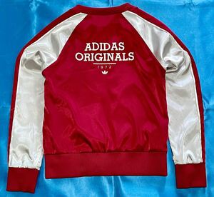 アディダス ジャパン オリジナル【adidas】1972・スカジャン風・サテン風・インドネシア製・Mサイズ・F77843・ロゴ・ジャンバージャケット