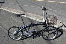 1円～ダホン DAHON 折り畳み自転車 Megabass Mu-N360 Dalloy 内速 20インチ ミニベロ 小径車 青色 5412_画像1