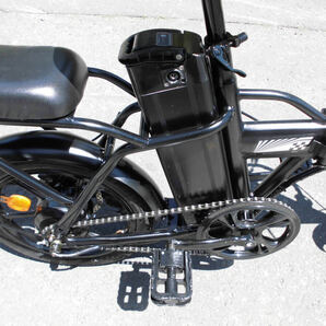 1円～SUNPIE ディスク式 折り畳み電動自転車 36V 16インチ 黒色 動作確認済 5369の画像6