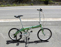 1円～ダホン DAHON 折り畳み自転車 route SHIMANO 7段 20インチ ミニベロ 小径車 緑色 5428_画像1