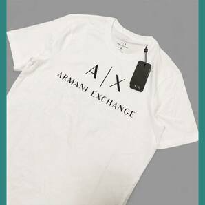 1020 未着用 タグ付き◆ARMANI EXCHANGE アルマーニ エクスチェンジ◆ビッグロゴプリント コットン 半袖 Tシャツ ホワイト Sの画像1