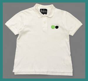 1336*COMME des GARCONS Comme des Garcons THE BEATLES Beatles * apple badge cotton polo-shirt with short sleeves white S