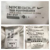 1168◆NIKE GOLF ナイキゴルフ◆スウッシュ刺繍 ボタンダウン ゴルフ 長袖 ポロシャツ ホワイト S_画像8