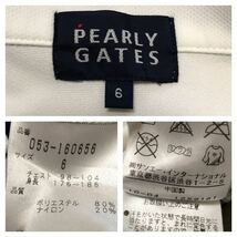 1229◆PEARLY GATES パーリーゲイツ◆ビッグロゴ エンブレム 89ナンバリングプリント ハーフジップ ゴルフ 半袖 ポロシャツ 6_画像9