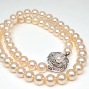 マキ圧!!テリ抜群!高品質!!!JEWELRY MAKI(ジュエリーマキ)◆アコヤ本真珠ネックレス◆M 約37.9g 約43.5cm 7.5mm珠 pearl necklace DA0/DA0