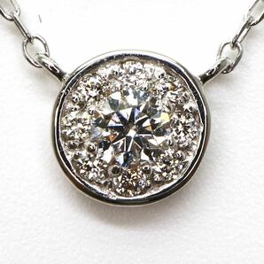 ◆K18 天然ダイヤモンドネックレス◆M 約0.9g 約40.5cm diamond necklace jewelry ジュエリー DH6/DH6の画像4