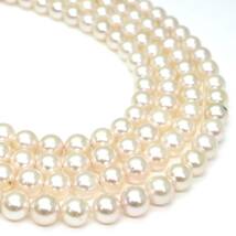 ◆アコヤ本真珠ロングネックレス/ 3 ◆M 約87.0g 約124.0cm 6.5-8.0mm珠 pearl パール jewelry necklace ジュエリー DB0/DI0_画像5